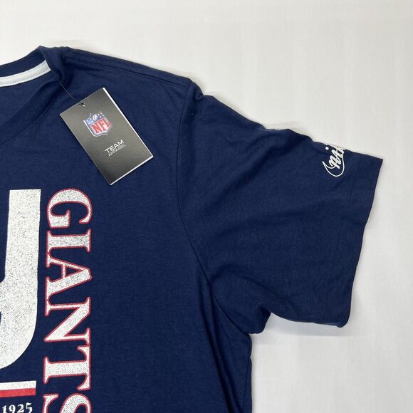 NEW XXL New York Giants Nike Men’s Navy Wordmark Logo Tri-Blend Shirt Blue - Picture 2 of 9